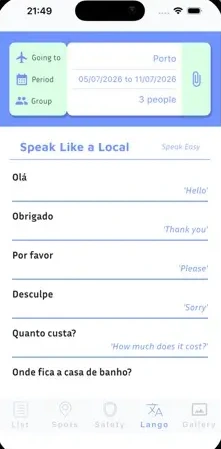 Useful Portuguese phrases with translations, to use at the destination